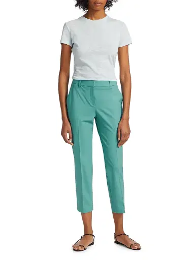 Theory Women's Treeca Skinny-Leg Cropped Classic Suiting Pants - Deep Navy | Thumbnail 2 Theory Women's Treeca Skinny-Leg Cropped Classic Suiting Pants - Deep Navy | Thumbnail 2