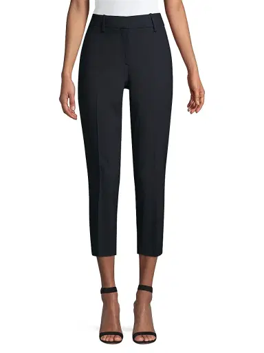 Theory Women's Treeca Skinny-Leg Cropped Classic Suiting Pants - Deep Navy | Thumbnail 3 Theory Women's Treeca Skinny-Leg Cropped Classic Suiting Pants - Deep Navy | Thumbnail 3