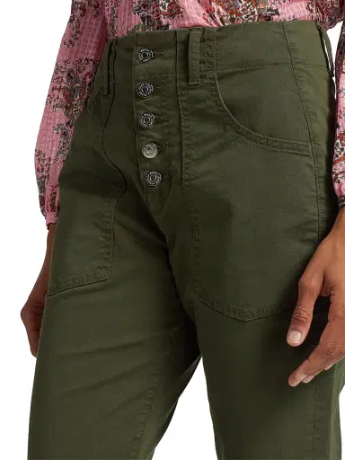 Veronica Beard Women's Arya Cargo Straight-Leg Pants - Army Green - Size 32 | Thumbnail 6 Veronica Beard Women's Arya Cargo Straight-Leg Pants - Army Green - Size 32 | Thumbnail 6