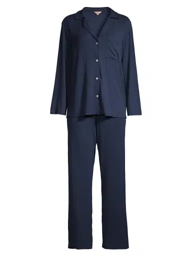 Eberjey Women's Gisele Rib The Long PJ Set | Thumbnail 1