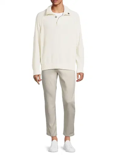 Tommy Bahama Men's Shoreline Chenille Snap Mock | Thumbnail 2 Tommy Bahama Men's Shoreline Chenille Snap Mock | Thumbnail 2