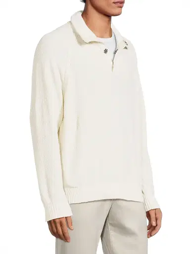 Tommy Bahama Men's Shoreline Chenille Snap Mock | Thumbnail 4 Tommy Bahama Men's Shoreline Chenille Snap Mock | Thumbnail 4