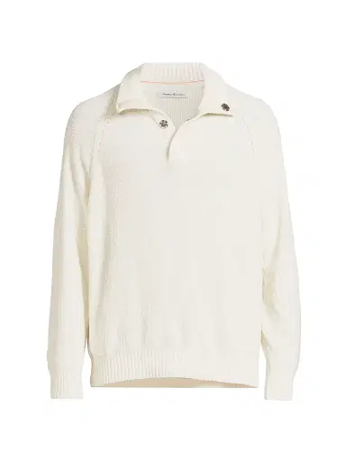 Tommy Bahama Men's Shoreline Chenille Snap Mock | Thumbnail 1 Tommy Bahama Men's Shoreline Chenille Snap Mock | Thumbnail 1