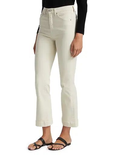 Veronica Beard Women's Carson High-Rise Ankle Flare Jeans - Ecru - Size 32 | Thumbnail 4