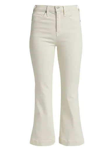 Veronica Beard Women's Carson High-Rise Ankle Flare Jeans - Ecru - Size 32 | Thumbnail 1