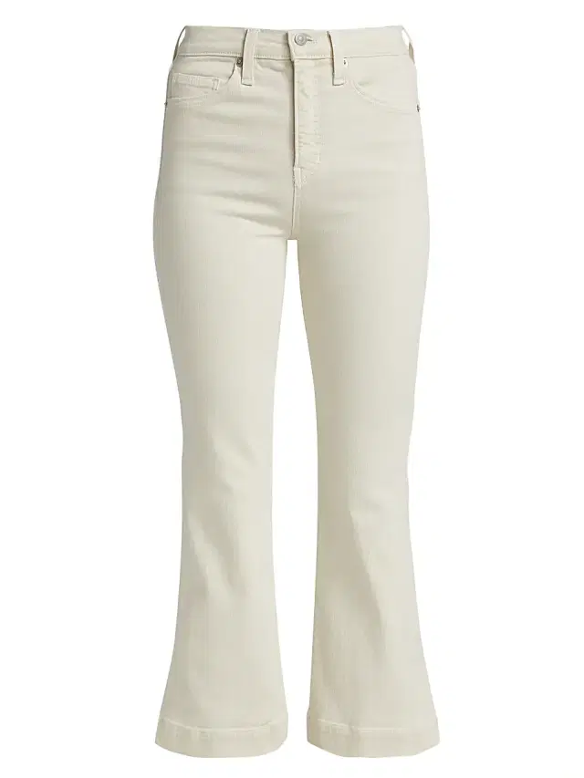 Veronica Beard Women's Carson High-Rise Ankle Flare Jeans - Ecru
