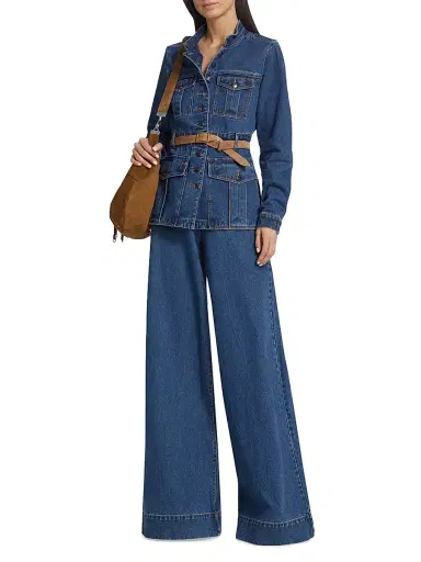 Veronica Beard Women's Tika Denim Jacket | Thumbnail 2 Veronica Beard Women's Tika Denim Jacket | Thumbnail 2