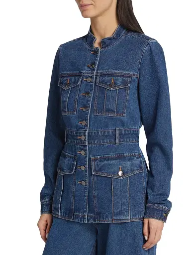 Veronica Beard Women's Tika Denim Jacket | Thumbnail 4 Veronica Beard Women's Tika Denim Jacket | Thumbnail 4