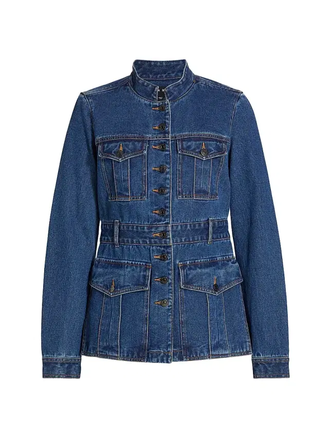 Veronica Beard Women's Tika Denim Jacket - Bright Blue