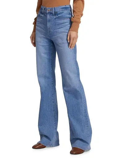 Veronica Beard Women's Crosbie Wide-Leg Jeans - Amethyst - Size 32 | Thumbnail 4 Veronica Beard Women's Crosbie Wide-Leg Jeans - Amethyst - Size 32 | Thumbnail 4