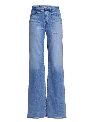 Veronica Beard Women's Crosbie Wide-Leg Jeans - Amethyst - Size 32 | Thumbnail 1 Veronica Beard Women's Crosbie Wide-Leg Jeans - Amethyst - Size 32 | Thumbnail 1