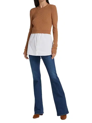 Veronica Beard Women's Beverly High-Rise Skinny Flared Jeans - Bright Blue - Size 32 | Thumbnail 2 Veronica Beard Women's Beverly High-Rise Skinny Flared Jeans - Bright Blue - Size 32 | Thumbnail 2