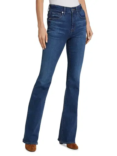 Veronica Beard Women's Beverly High-Rise Skinny Flared Jeans - Bright Blue - Size 32 | Thumbnail 3 Veronica Beard Women's Beverly High-Rise Skinny Flared Jeans - Bright Blue - Size 32 | Thumbnail 3
