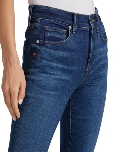 Veronica Beard Women's Beverly High-Rise Skinny Flared Jeans - Bright Blue - Size 32 | Thumbnail 6 Veronica Beard Women's Beverly High-Rise Skinny Flared Jeans - Bright Blue - Size 32 | Thumbnail 6