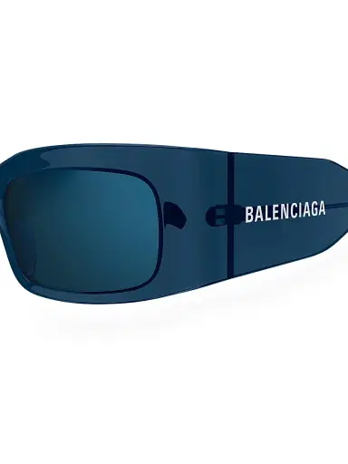 Balenciaga Men's Paper 56MM Rectangular Sunglasses - Navy Blue | Thumbnail 4 Balenciaga Men's Paper 56MM Rectangular Sunglasses - Navy Blue | Thumbnail 4