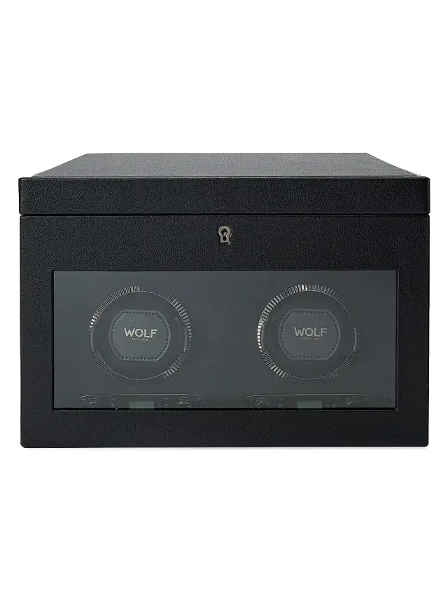 Wolf British Racing Double Watch Winder - Black