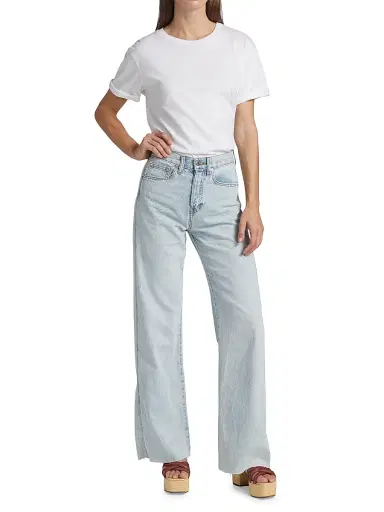Veronica Beard Women's Taylor High-Rise Stretch Wide-Leg Jeans | Thumbnail 2 Veronica Beard Women's Taylor High-Rise Stretch Wide-Leg Jeans | Thumbnail 2