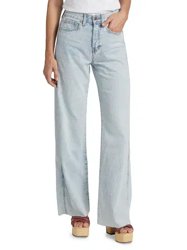 Veronica Beard Women's Taylor High-Rise Stretch Wide-Leg Jeans | Thumbnail 3 Veronica Beard Women's Taylor High-Rise Stretch Wide-Leg Jeans | Thumbnail 3