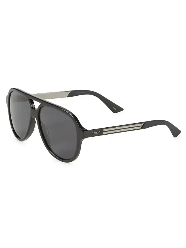 Gucci Men's 59MM Aviator Sunglasses - Black