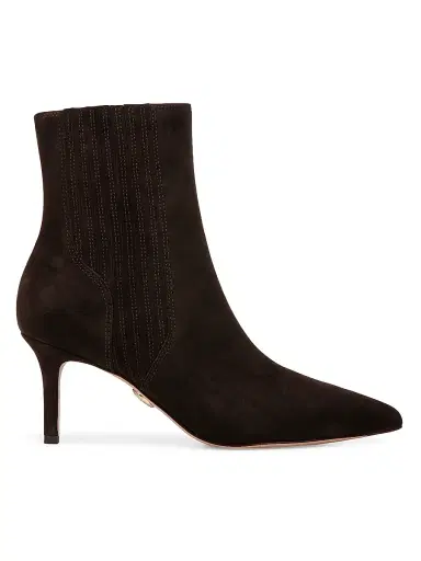 Veronica Beard Women's Lisa 70MM Suede Ankle Boots - Espresso - Size 9.5 | Thumbnail 1 Veronica Beard Women's Lisa 70MM Suede Ankle Boots - Espresso - Size 9.5 | Thumbnail 1