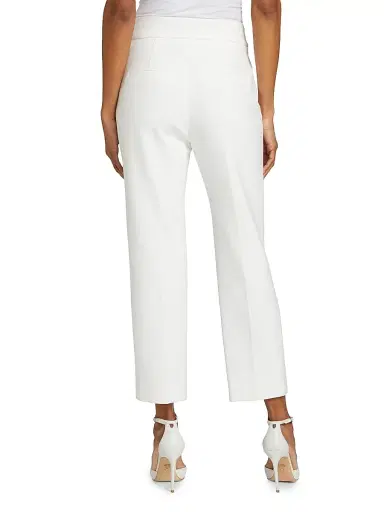 Veronica Beard Women's Renzo Straight-Leg Ankle-Crop Pants - Off White Gold - Size 18 | Thumbnail 5 Veronica Beard Women's Renzo Straight-Leg Ankle-Crop Pants - Off White Gold - Size 18 | Thumbnail 5