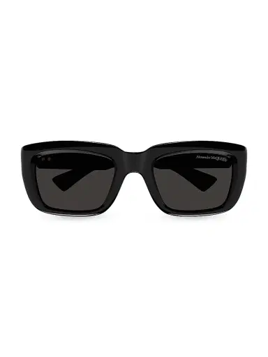 Alexander McQueen Men's Floating Skull 54MM Square Sunglasses | Thumbnail 2