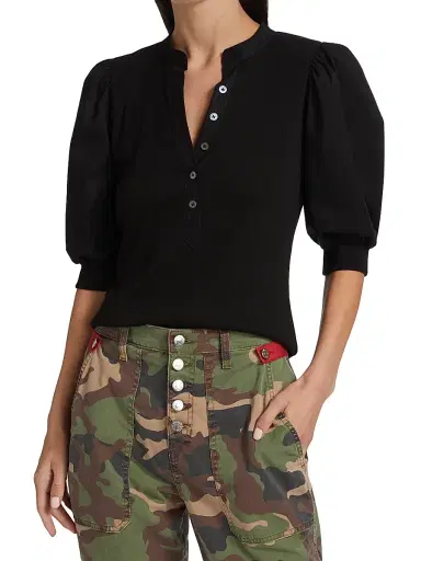 Veronica Beard Women's Coralee Puff-Sleeve Top | Thumbnail 3 Veronica Beard Women's Coralee Puff-Sleeve Top | Thumbnail 3