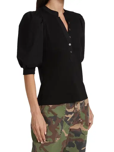 Veronica Beard Women's Coralee Puff-Sleeve Top | Thumbnail 4 Veronica Beard Women's Coralee Puff-Sleeve Top | Thumbnail 4