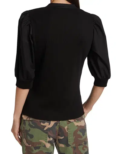 Veronica Beard Women's Coralee Puff-Sleeve Top | Thumbnail 5 Veronica Beard Women's Coralee Puff-Sleeve Top | Thumbnail 5