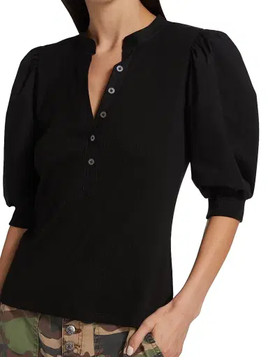 Veronica Beard Women's Coralee Puff-Sleeve Top | Thumbnail 6 Veronica Beard Women's Coralee Puff-Sleeve Top | Thumbnail 6