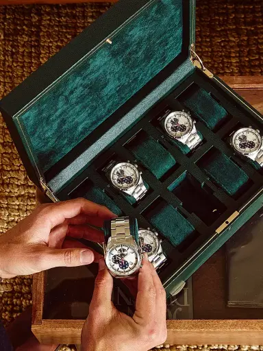 Wolf British Racing Green 10-Piece With Drawer Watch Box | Thumbnail 7 Wolf British Racing Green 10-Piece With Drawer Watch Box | Thumbnail 7
