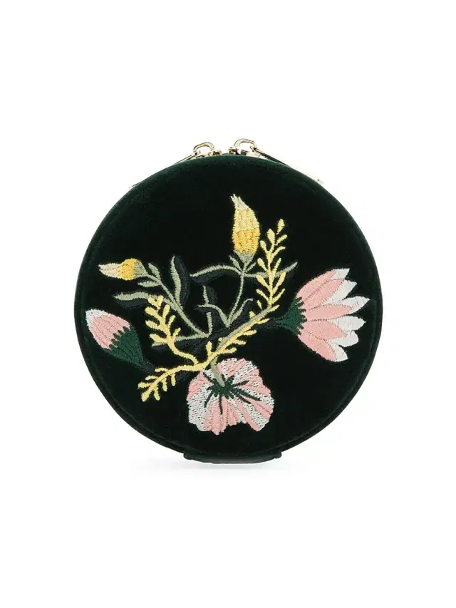 Wolf Zoe Round Travel Case - Forest Green