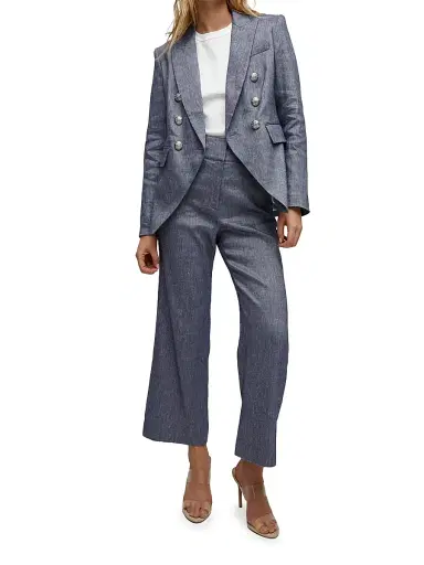 Veronica Beard Women's Miller Dickey Jacket - Blue Melange - Size 16 | Thumbnail 2