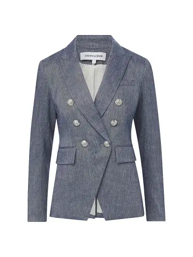 Veronica Beard Women's Miller Dickey Jacket - Blue Melange - Size 16 | Thumbnail 1