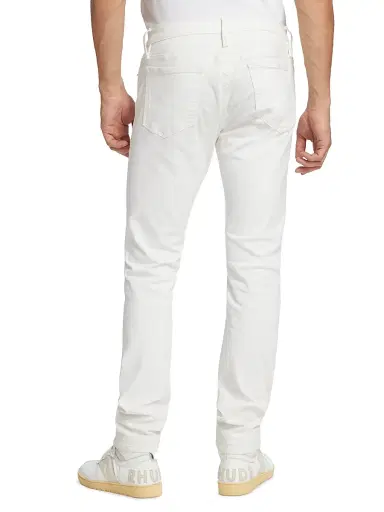 Frame Men's L'Homme Cotton-Blend Slim-Fit Jeans - Whisper White - Size 40 | Thumbnail 5
