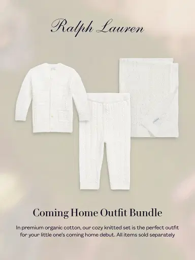 Polo Ralph Lauren Organic Cotton Pointelle Blanket - Cream | Thumbnail 2 Polo Ralph Lauren Organic Cotton Pointelle Blanket - Cream | Thumbnail 2