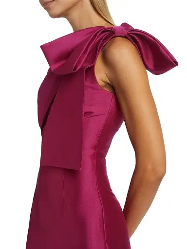 SACHIN & BABI Women's Bonnie Satin One-Shoulder Gown - Rhodolite - Size 14 | Thumbnail 6