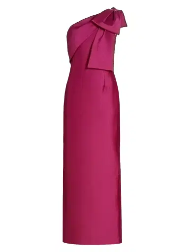 SACHIN & BABI Women's Bonnie Satin One-Shoulder Gown - Rhodolite - Size 14 | Thumbnail 1
