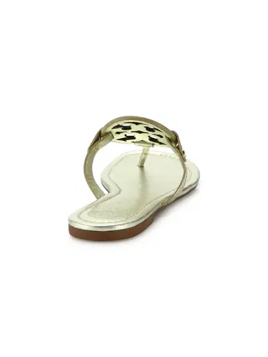Tory Burch Women's Miller Metallic Leather Thong Sandals - Spark Gold - Size 5.5 | Thumbnail 3 Tory Burch Women's Miller Metallic Leather Thong Sandals - Spark Gold - Size 5.5 | Thumbnail 3