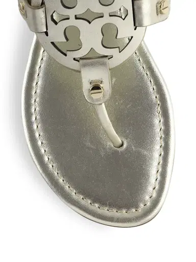 Tory Burch Women's Miller Metallic Leather Thong Sandals - Spark Gold - Size 5.5 | Thumbnail 4 Tory Burch Women's Miller Metallic Leather Thong Sandals - Spark Gold - Size 5.5 | Thumbnail 4