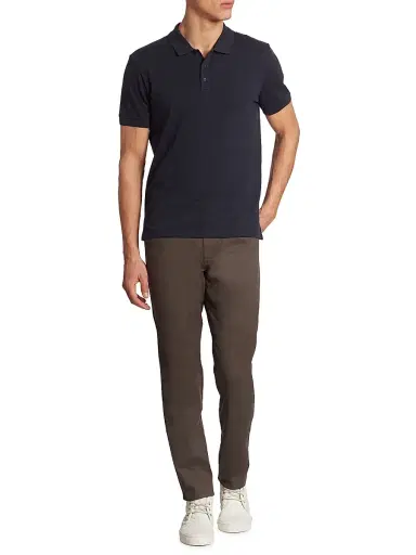 Vince Men's Classic Polo Shirt - Coastal Blue | Thumbnail 2 Vince Men's Classic Polo Shirt - Coastal Blue | Thumbnail 2