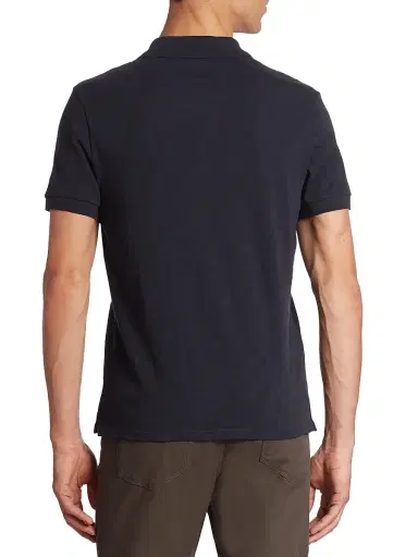 Vince Men's Classic Polo Shirt - Coastal Blue | Thumbnail 3 Vince Men's Classic Polo Shirt - Coastal Blue | Thumbnail 3