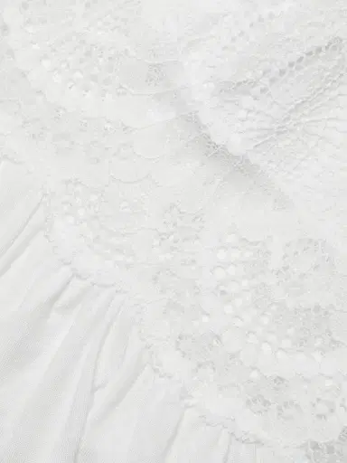 Eberjey Women's Mariana Modal Lace-Trim Chemise - White - Size Large | Thumbnail 8 Eberjey Women's Mariana Modal Lace-Trim Chemise - White - Size Large | Thumbnail 8