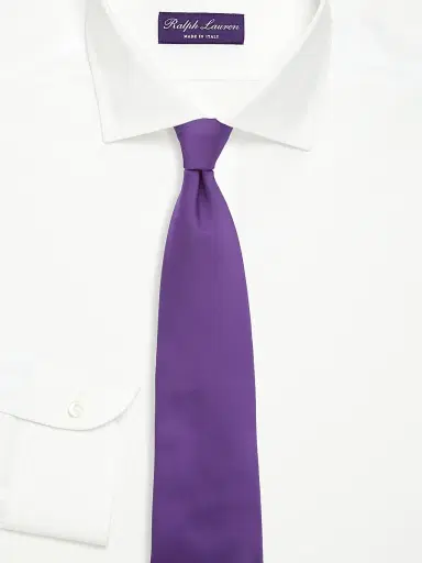 Ralph Lauren Purple Label Men's Peau de Soie Silk Tie - Violet | Thumbnail 2 Ralph Lauren Purple Label Men's Peau de Soie Silk Tie - Violet | Thumbnail 2