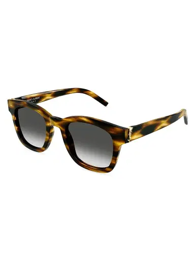 Saint Laurent Men's Monogram Hinge 49MM Square Sunglasses - Havana | Thumbnail 1 Saint Laurent Men's Monogram Hinge 49MM Square Sunglasses - Havana | Thumbnail 1