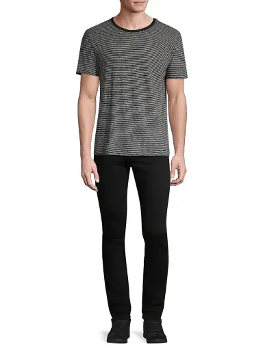 PAIGE Men's Croft Stretch Super Skinny Jeans - Black | Thumbnail 2 PAIGE Men's Croft Stretch Super Skinny Jeans - Black | Thumbnail 2