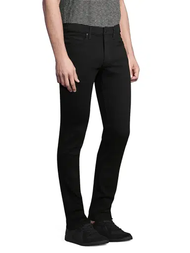 PAIGE Men's Croft Stretch Super Skinny Jeans - Black | Thumbnail 4 PAIGE Men's Croft Stretch Super Skinny Jeans - Black | Thumbnail 4