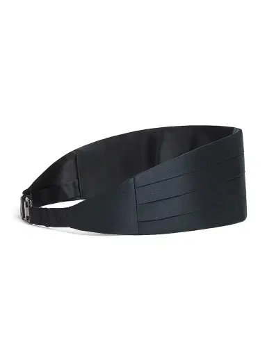 ZEGNA Men's Silk Cummerbund - Dark Blue | Thumbnail 2 ZEGNA Men's Silk Cummerbund - Dark Blue | Thumbnail 2