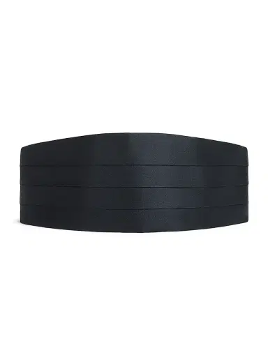 ZEGNA Men's Silk Cummerbund - Dark Blue | Thumbnail 1 ZEGNA Men's Silk Cummerbund - Dark Blue | Thumbnail 1