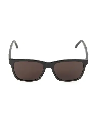 Saint Laurent Men's 56MM Square Sunglasses - Black | Thumbnail 2
